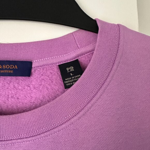 Scotch & Soda Classic Sweat With Logo Chest Artwork - Purple Size L - Picture 4 of 8